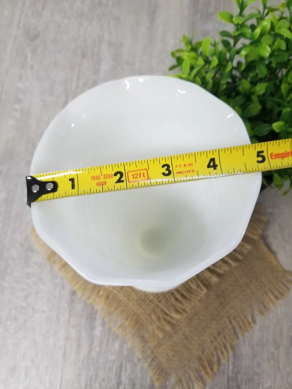 Vintage Anchor Hocking Milkglass Trumpet Vase